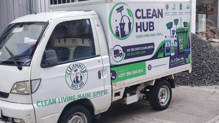 CleanHub delivery truck